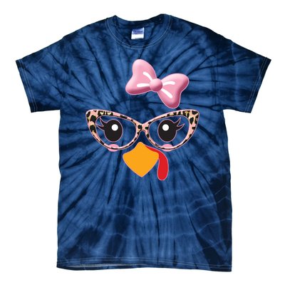 Cute Thanksgiving Turkey Girl Tie-Dye T-Shirt