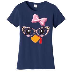 Cute Thanksgiving Turkey Girl Women's T-Shirt