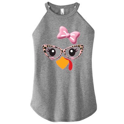 Cute Thanksgiving Turkey Girl Women's Perfect Tri Rocker Tank