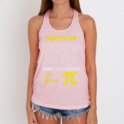 Come To The Math Side We Have Pi Math Pi Day Teacher Women's Knotted Racerback Tank