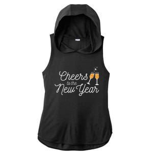 Cheers To The New Year New Years Gift Ladies PosiCharge Tri-Blend Wicking Draft Hoodie Tank