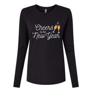 Cheers To The New Year New Years Gift Womens Cotton Relaxed Long Sleeve T-Shirt