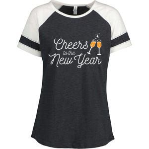 Cheers To The New Year New Years Gift Enza Ladies Jersey Colorblock Tee