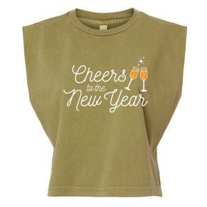 Cheers To The New Year New Years Gift Garment-Dyed Women's Muscle Tee