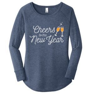 Cheers To The New Year New Years Gift Women's Perfect Tri Tunic Long Sleeve Shirt