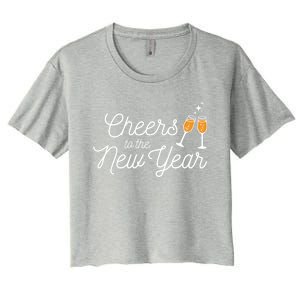 Cheers To The New Year New Years Gift Women's Crop Top Tee