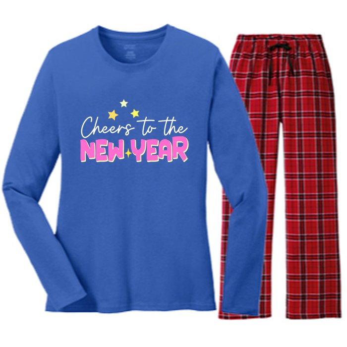 Cheers To The New Year Gift Women's Long Sleeve Flannel Pajama Set 