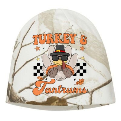 Cute Turkey & Tantrums Baby Boy Funny Thanksgiving Kati - Camo Knit Beanie