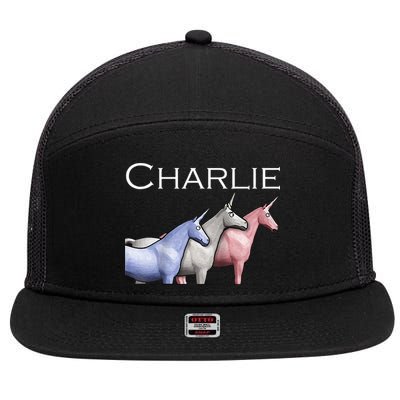 Charlie The Unicorns Shun Raglan Baseball 7 Panel Mesh Trucker Snapback Hat