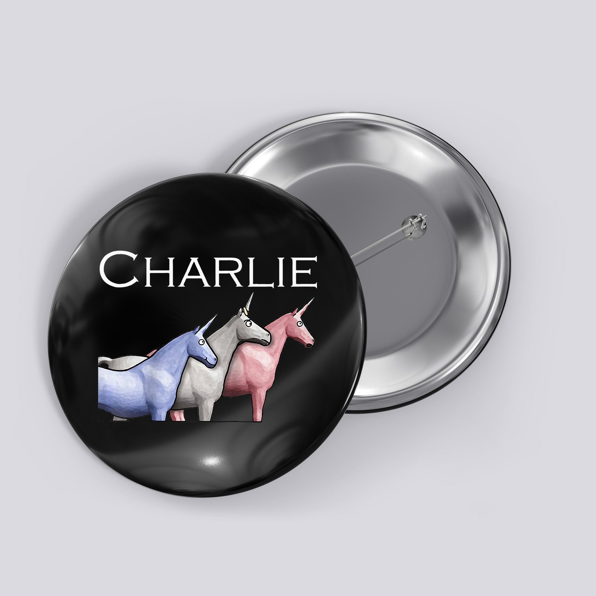 Charlie The Unicorns Shun Raglan Baseball Button