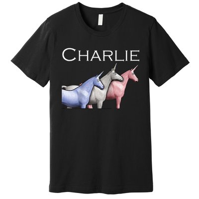 Charlie The Unicorns Shun Raglan Baseball Premium T-Shirt