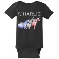 Charlie The Unicorns Shun Raglan Baseball Baby Bodysuit