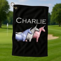 Charlie The Unicorns Shun Raglan Baseball Golf Towel