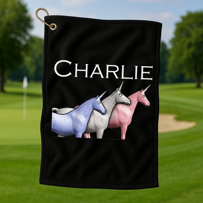 Charlie The Unicorns Shun Raglan Baseball Golf Towel
