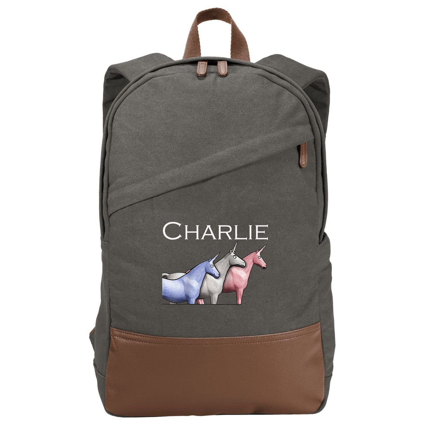 Charlie The Unicorns Shun Raglan Baseball Cotton Canvas Backpack