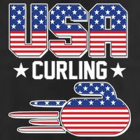 Cool Team USA Curling Flag Logo Sports Fan Trucker Hat