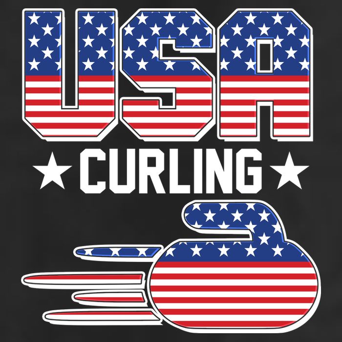 Cool Team USA Curling Flag Logo Sports Fan Trucker Hat