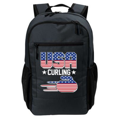 Cool Team USA Curling Flag Logo Sports Fan Backpack
