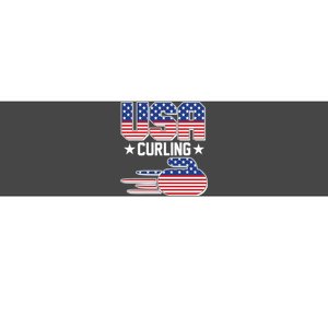 Cool Team USA Curling Flag Logo Sports Fan Bumper Sticker