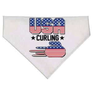 Cool Team USA Curling Flag Logo Sports Fan USA-Made Doggie Bandana