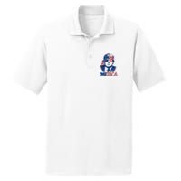 Cool Trump US American Flag Happy 4th Of July Funny Merica PosiCharge RacerMesh Polo