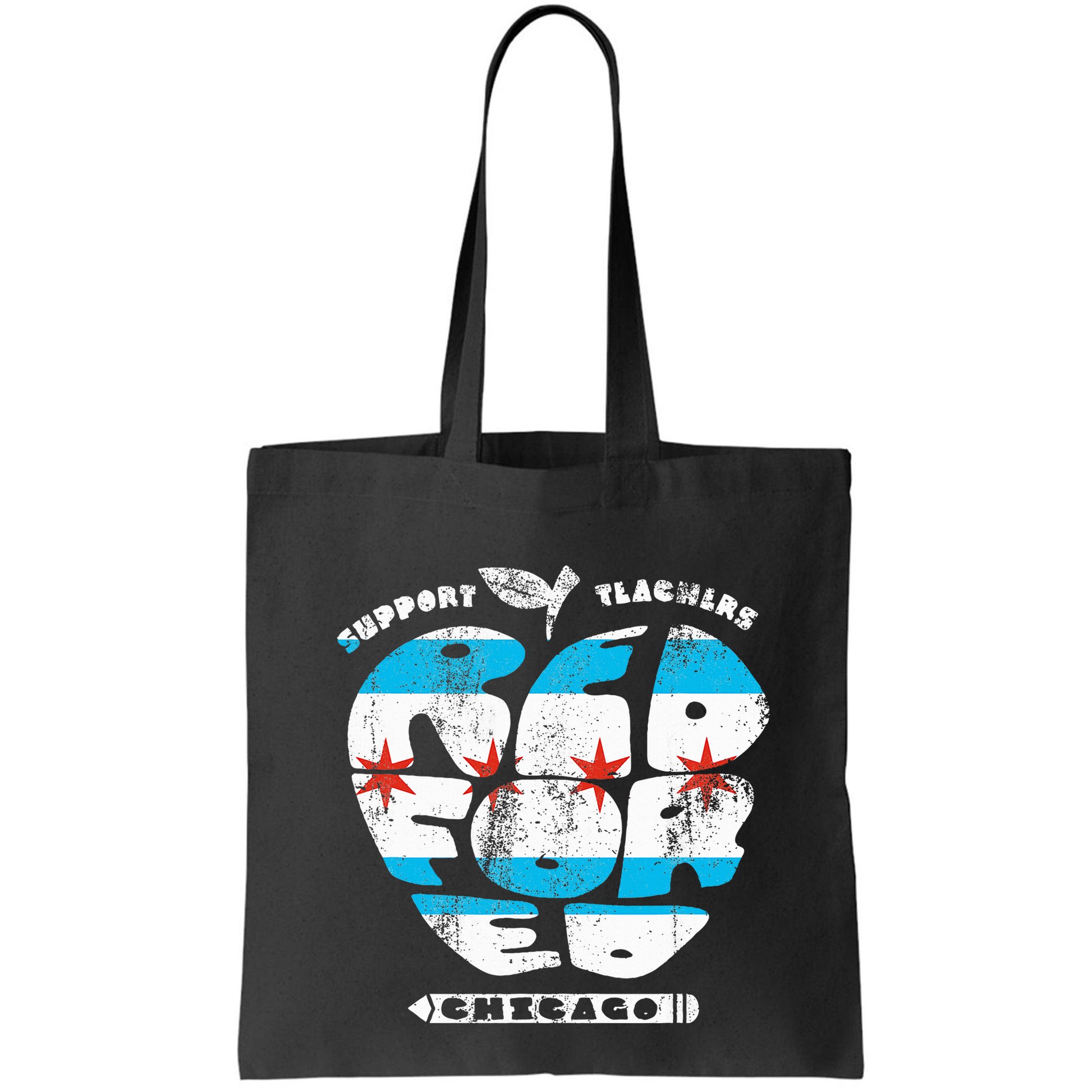 Chicago Teachers Union Vintage Apple Flag Red For Ed Bag