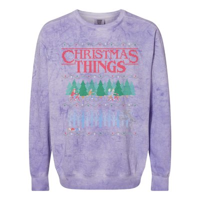 Christmas Things Ugly Christmas Sweater Colorblast Crewneck Sweatshirt