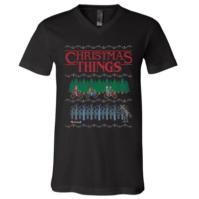 Christmas Things Ugly Christmas Sweater V-Neck T-Shirt