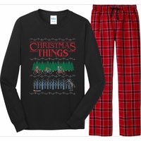 Christmas Things Ugly Christmas Sweater Long Sleeve Pajama Set