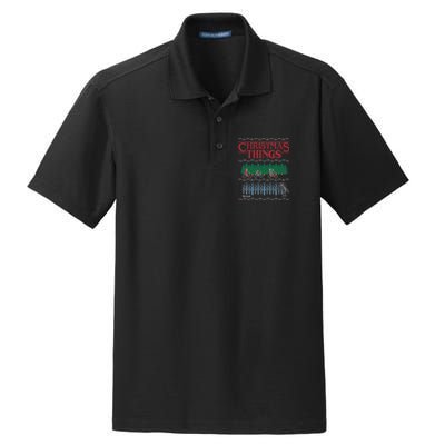 Christmas Things Ugly Christmas Sweater Dry Zone Grid Polo