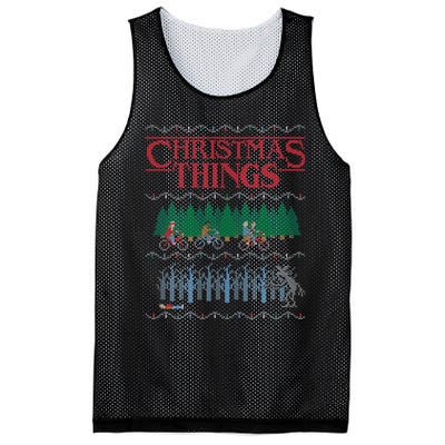 Christmas Things Ugly Christmas Sweater Mesh Reversible Basketball Jersey Tank