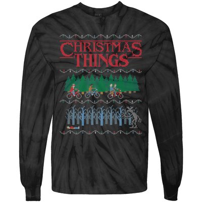 Christmas Things Ugly Christmas Sweater Tie-Dye Long Sleeve Shirt