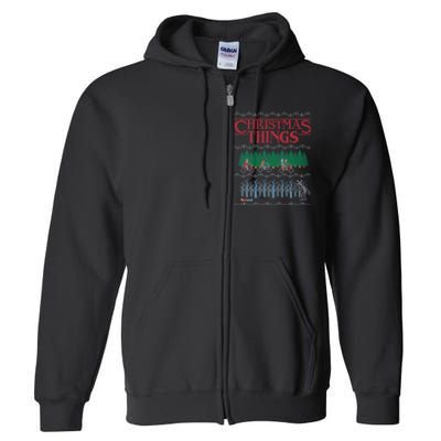 Christmas Things Ugly Christmas Sweater Full Zip Hoodie