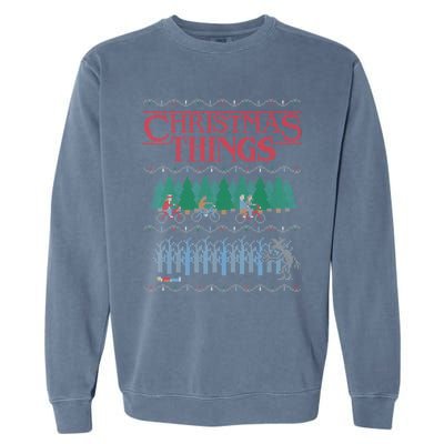 Christmas Things Ugly Christmas Sweater Garment-Dyed Sweatshirt