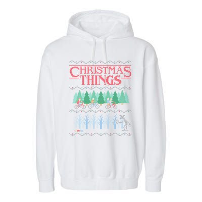 Christmas Things Ugly Christmas Sweater Garment-Dyed Fleece Hoodie