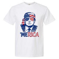 Cool Trump US American Flag Happy 4th Of July Funny Merica  Garment-Dyed Heavyweight T-Shirt