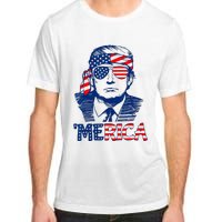 Cool Trump US American Flag Happy 4th Of July Funny Merica  Adult ChromaSoft Performance T-Shirt