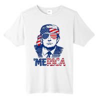 Cool Trump US American Flag Happy 4th Of July Funny Merica  Tall Fusion ChromaSoft Performance T-Shirt