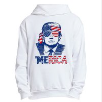 Cool Trump US American Flag Happy 4th Of July Funny Merica  Urban Pullover Hoodie