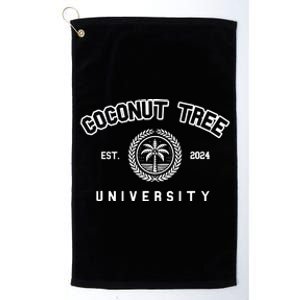 Coconut Tree University Coconut Tree Kamala Harris Meme Platinum Collection Golf Towel