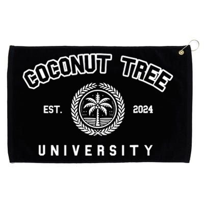 Coconut Tree University Coconut Tree Kamala Harris Meme Grommeted Golf Towel