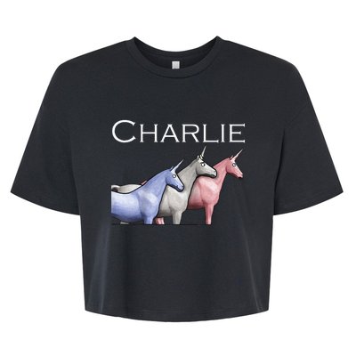 Charlie The Unicorns Shun Raglan Baseball Bella+Canvas Jersey Crop Tee