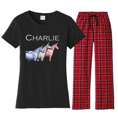 Charlie The Unicorns Shun Raglan Baseball Women's Flannel Pajama Set