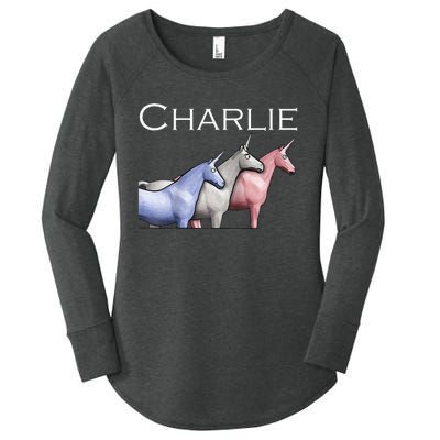 Charlie The Unicorns Shun Raglan Baseball Women's Perfect Tri Tunic Long Sleeve Shirt