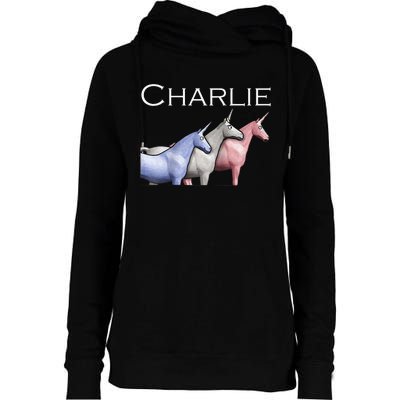 Charlie The Unicorns Shun Raglan Baseball Womens Funnel Neck Pullover Hood