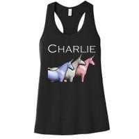 Charlie The Unicorns Shun Raglan Baseball Women's Racerback Tank