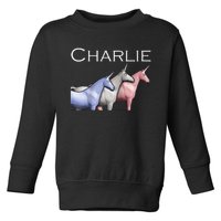 Charlie The Unicorns Shun Raglan Baseball Toddler Sweatshirt