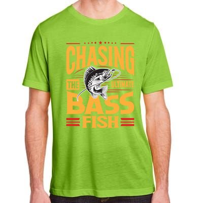 Chasing The Ultimate Bass Fish Funny Gift Adult ChromaSoft Performance T-Shirt