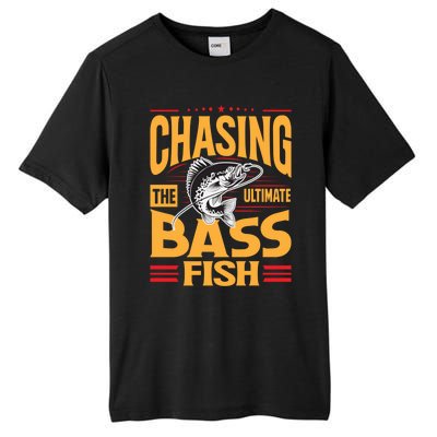 Chasing The Ultimate Bass Fish Funny Gift Tall Fusion ChromaSoft Performance T-Shirt