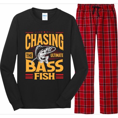 Chasing The Ultimate Bass Fish Funny Gift Long Sleeve Pajama Set